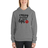 Curvy Hips Red Lips Hoodie