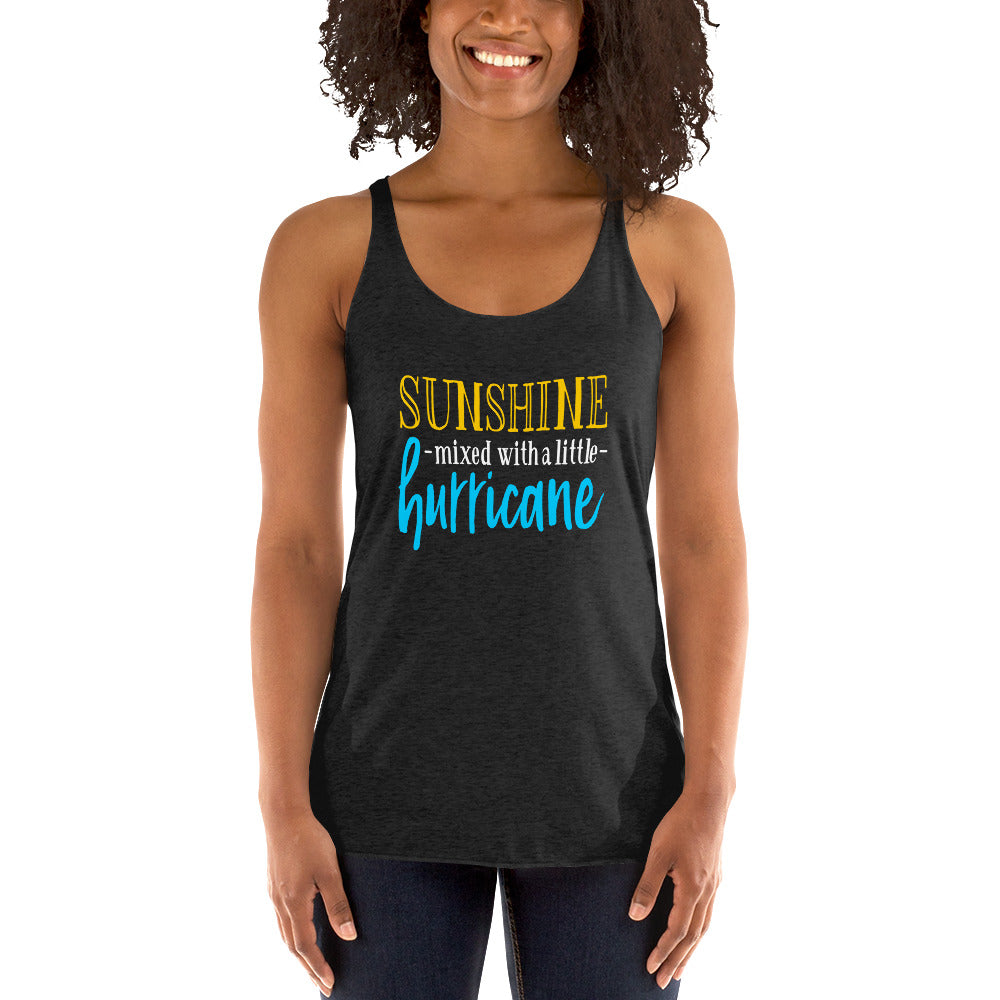 Sunshine Mixed With Hurricane Racerback Tank