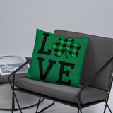 Plaid Shamrock Love Throw Pillow