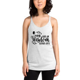 Wine Goes In Wisdom Comes Out Racerback Tank